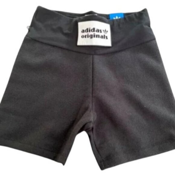 Adidas black booty ribbed tight noir shorts size M - Picture 3 of 6